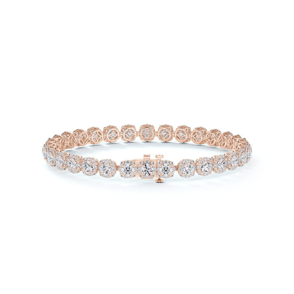 The Centre of My Universe Floral Halo Tennis Bracelet