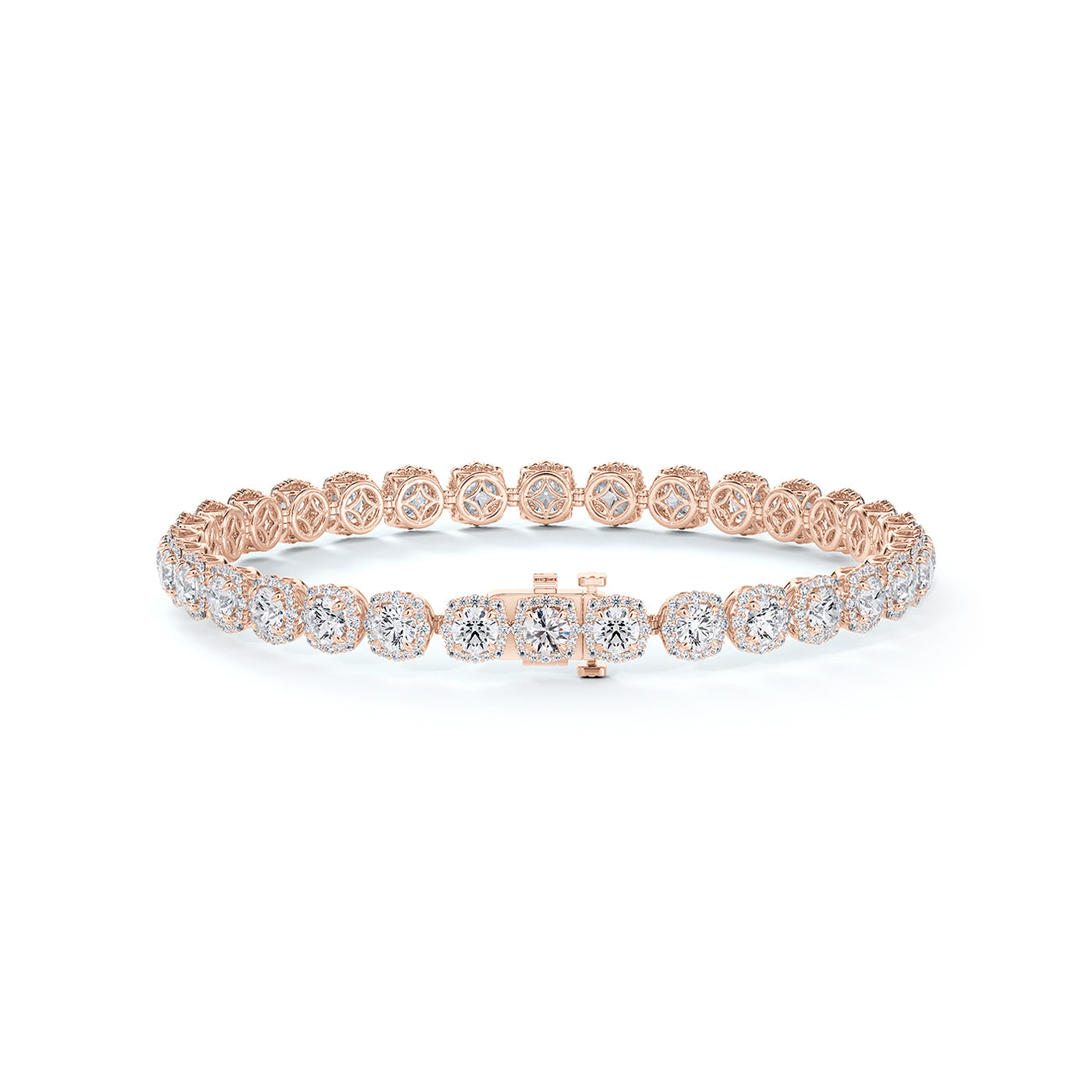 The Centre of My Universe Floral Halo Tennis Bracelet