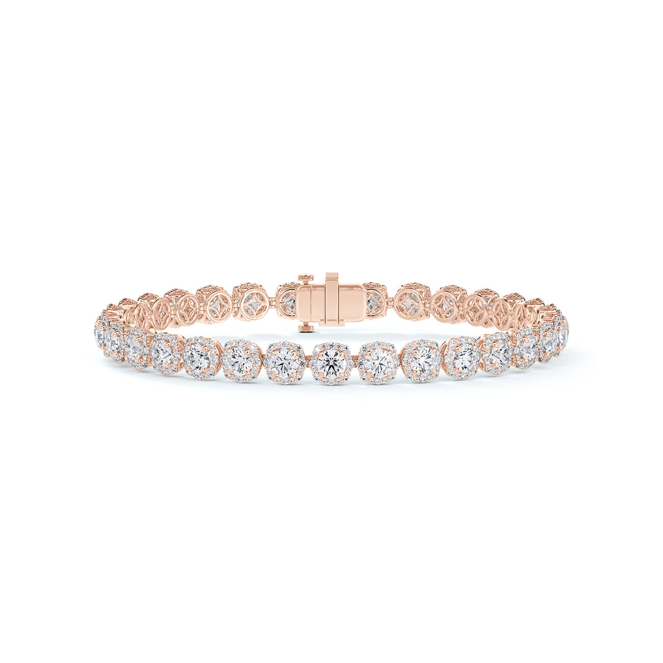 The Centre of My Universe Floral Halo Tennis Bracelet