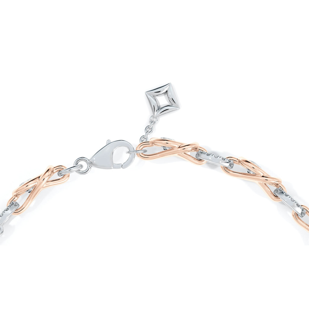 Encordia Knot Diamond Link Bracelet
