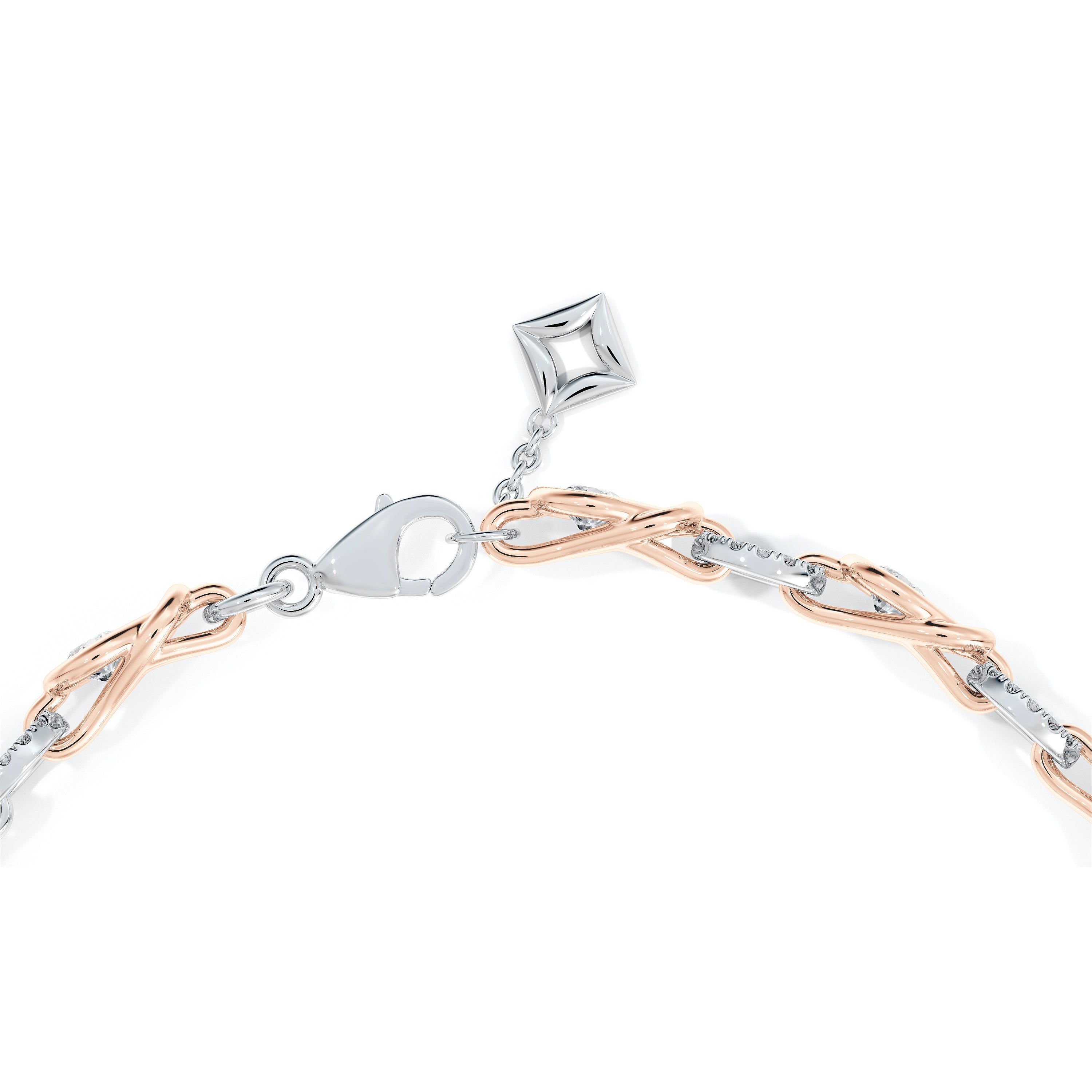 Encordia Knot Diamond Link Bracelet
