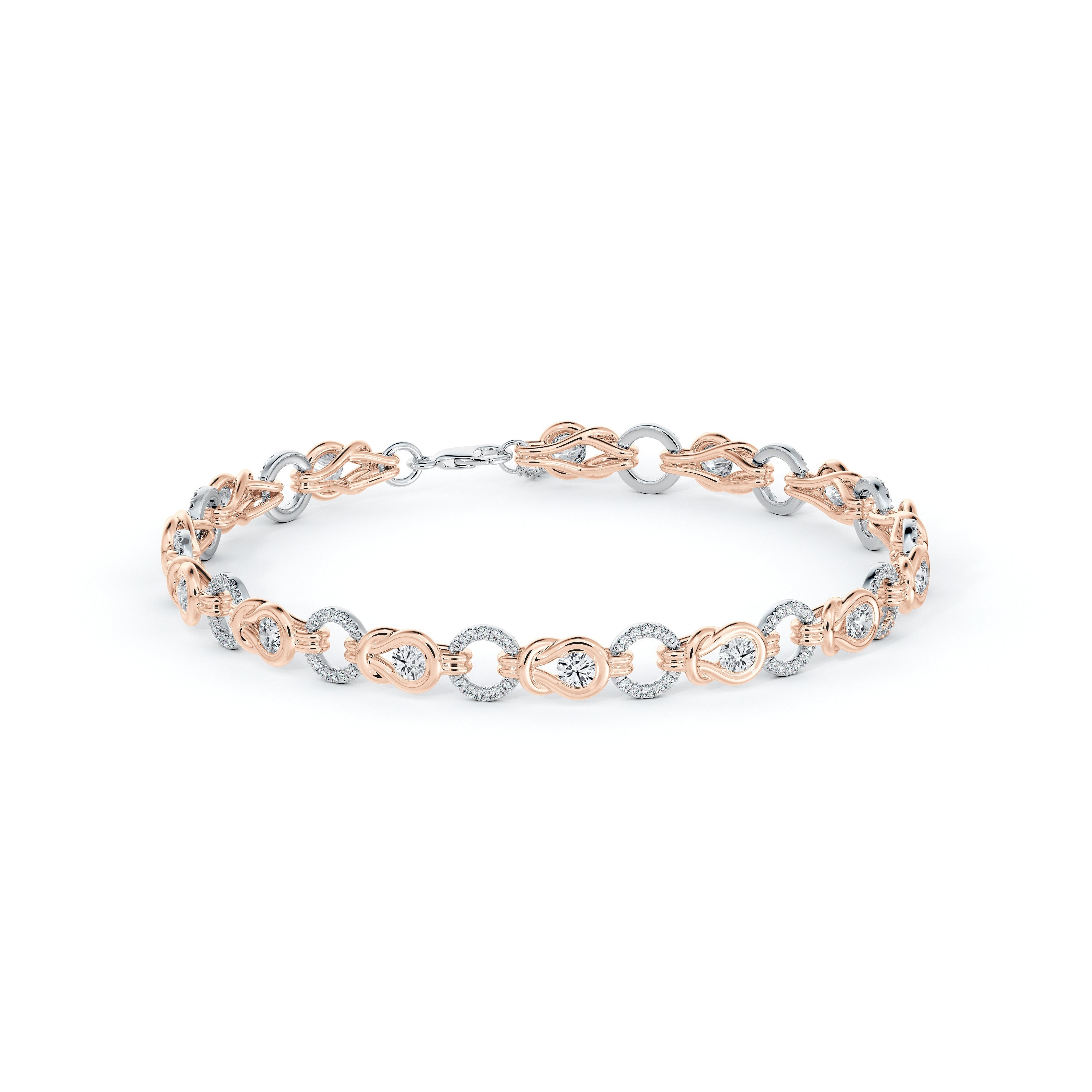 Encordia Knot Diamond Link Bracelet