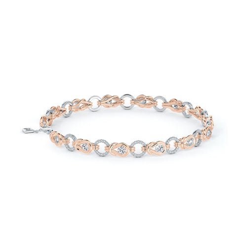 Encordia Knot Diamond Link Bracelet