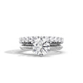 Classic Round Brilliant Diamond Ring With Matching Band