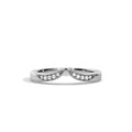 Krishnavii Curved Diamond Ring 14K & 18K Gold | Rose Gold, White Gold, Yellow Gold | Elegant Stackable Wedding Band for Women