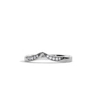 Krishnavii Curved Diamond Ring 14K & 18K Gold | Rose Gold, White Gold, Yellow Gold | Elegant Stackable Wedding Band for Women