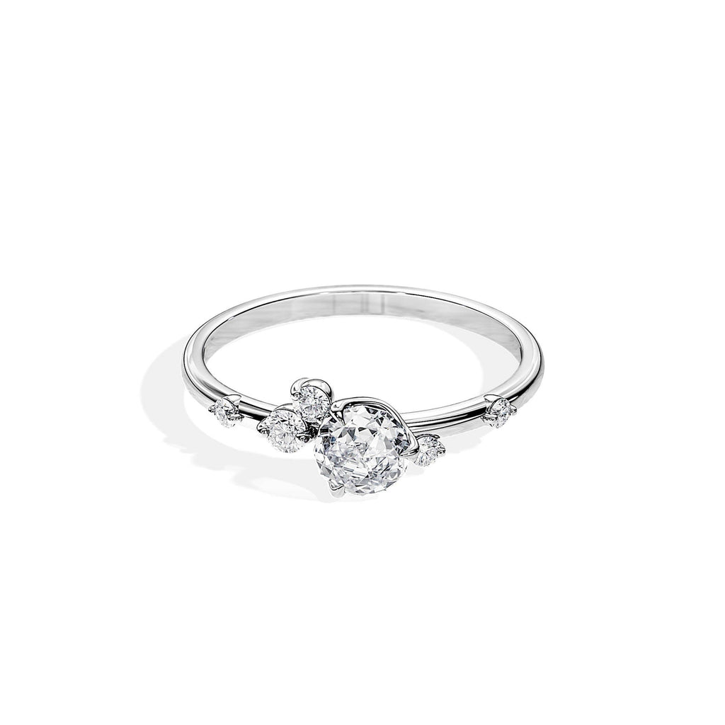 Yellow Gold Round Solitaire Diamond Engagement Ring