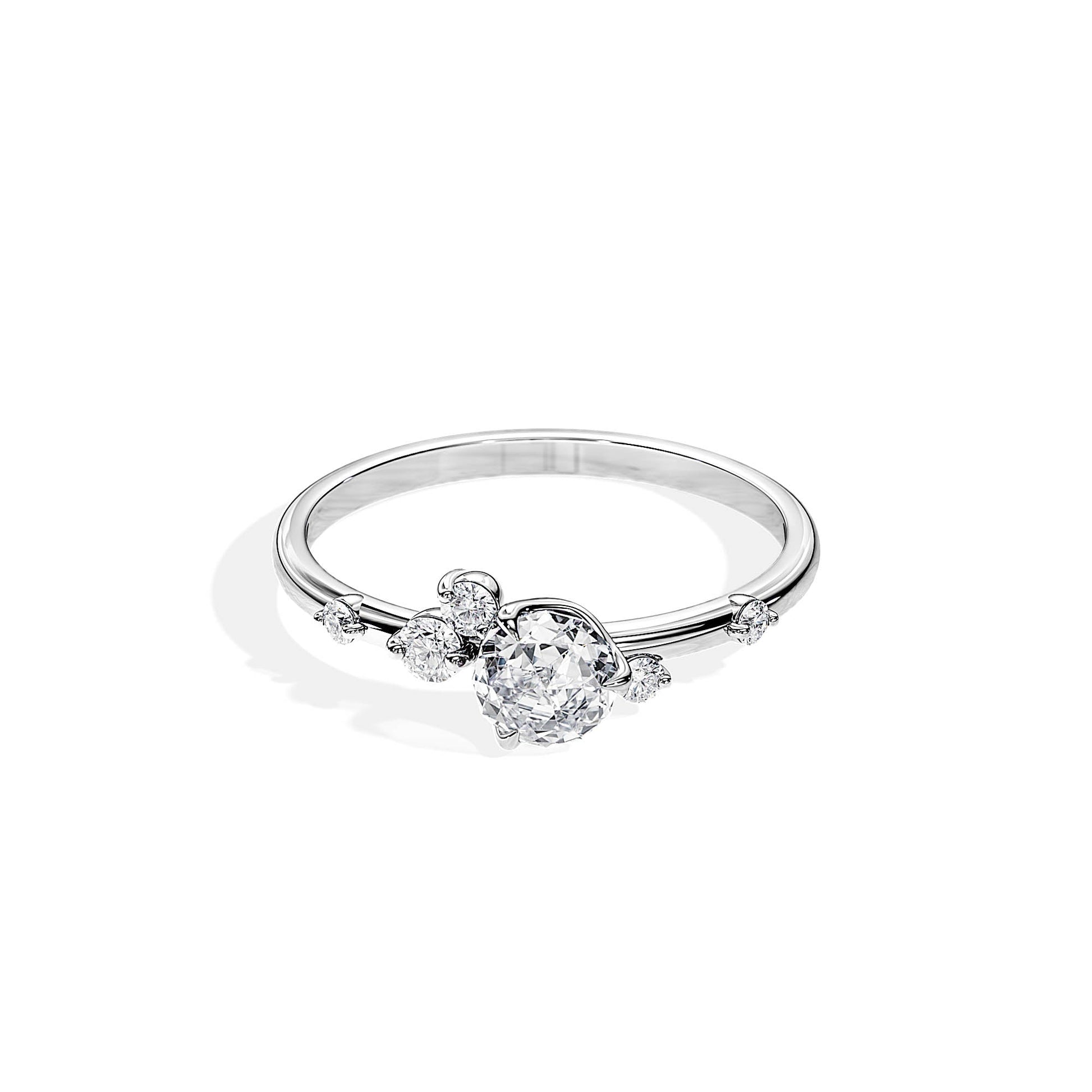 Yellow Gold Round Solitaire Diamond Engagement Ring