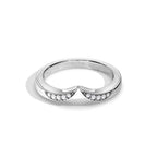 Krishnavii Curved Diamond Ring 14K & 18K Gold | Rose Gold, White Gold, Yellow Gold | Elegant Stackable Wedding Band for Women