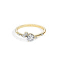 Yellow Gold Round Solitaire Diamond Engagement Ring