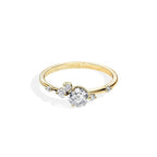 Yellow Gold Round Solitaire Diamond Engagement Ring