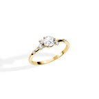 Yellow Gold Round Solitaire Diamond Engagement Ring