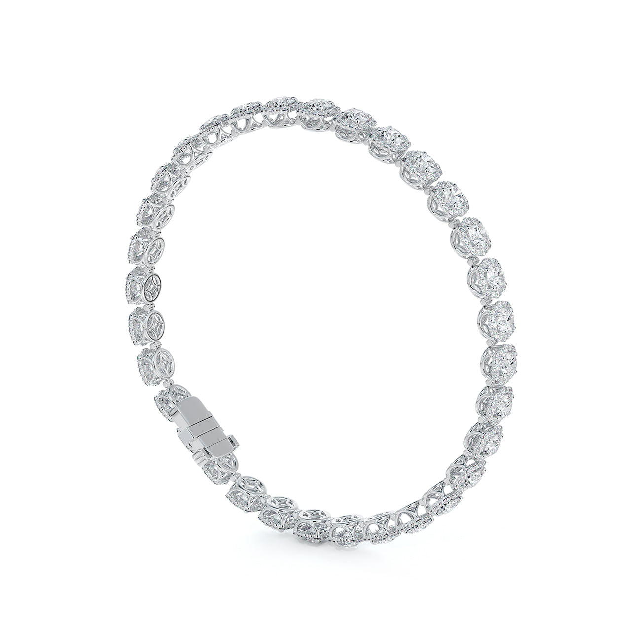 The Centre of My Universe Floral Halo Tennis Bracelet