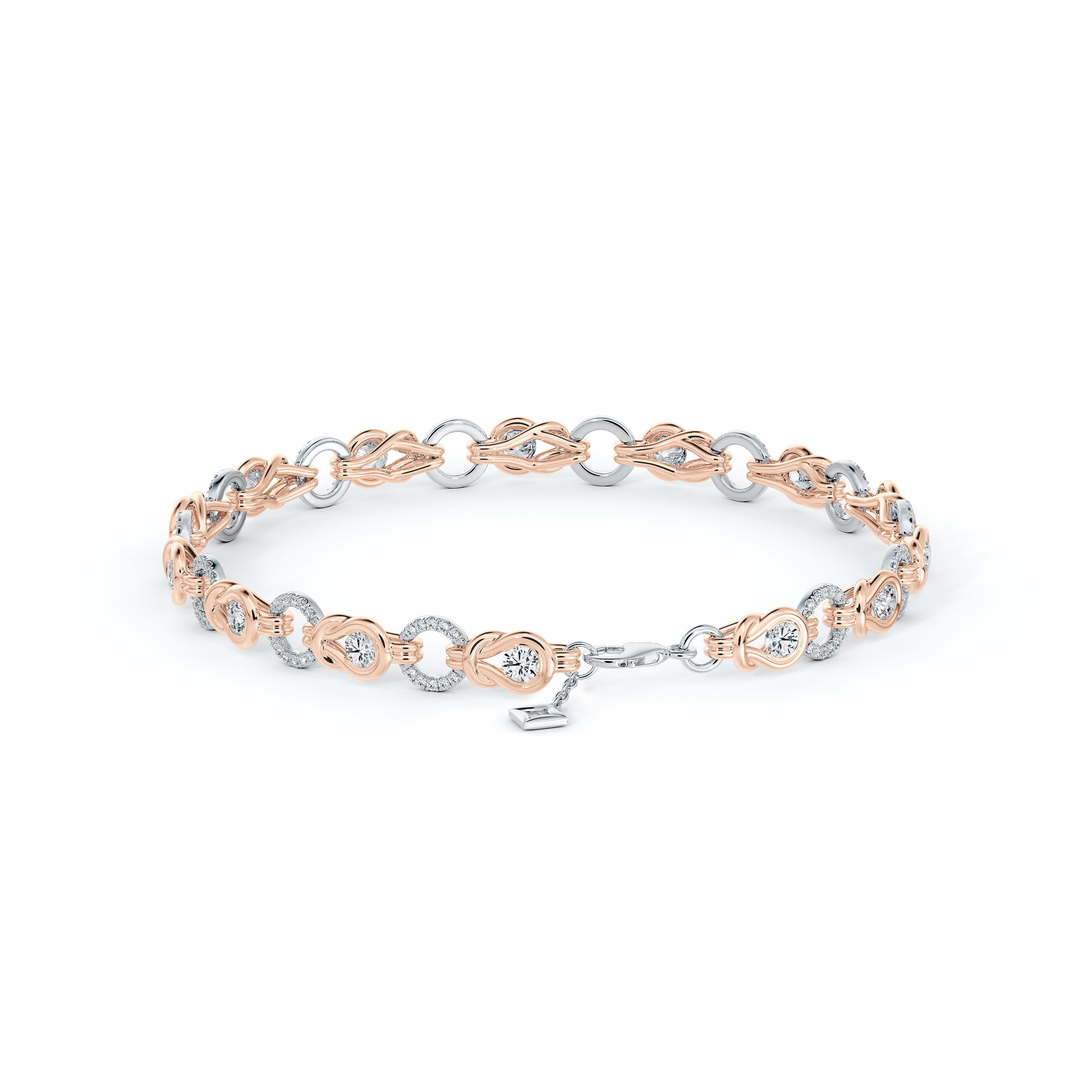 Encordia Knot Diamond Link Bracelet