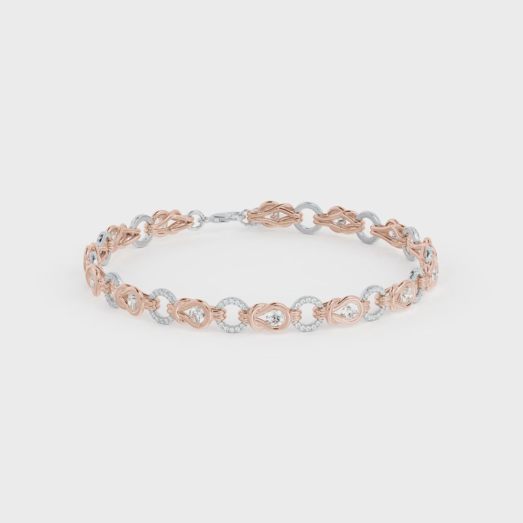 Encordia Knot Diamond Link Bracelet