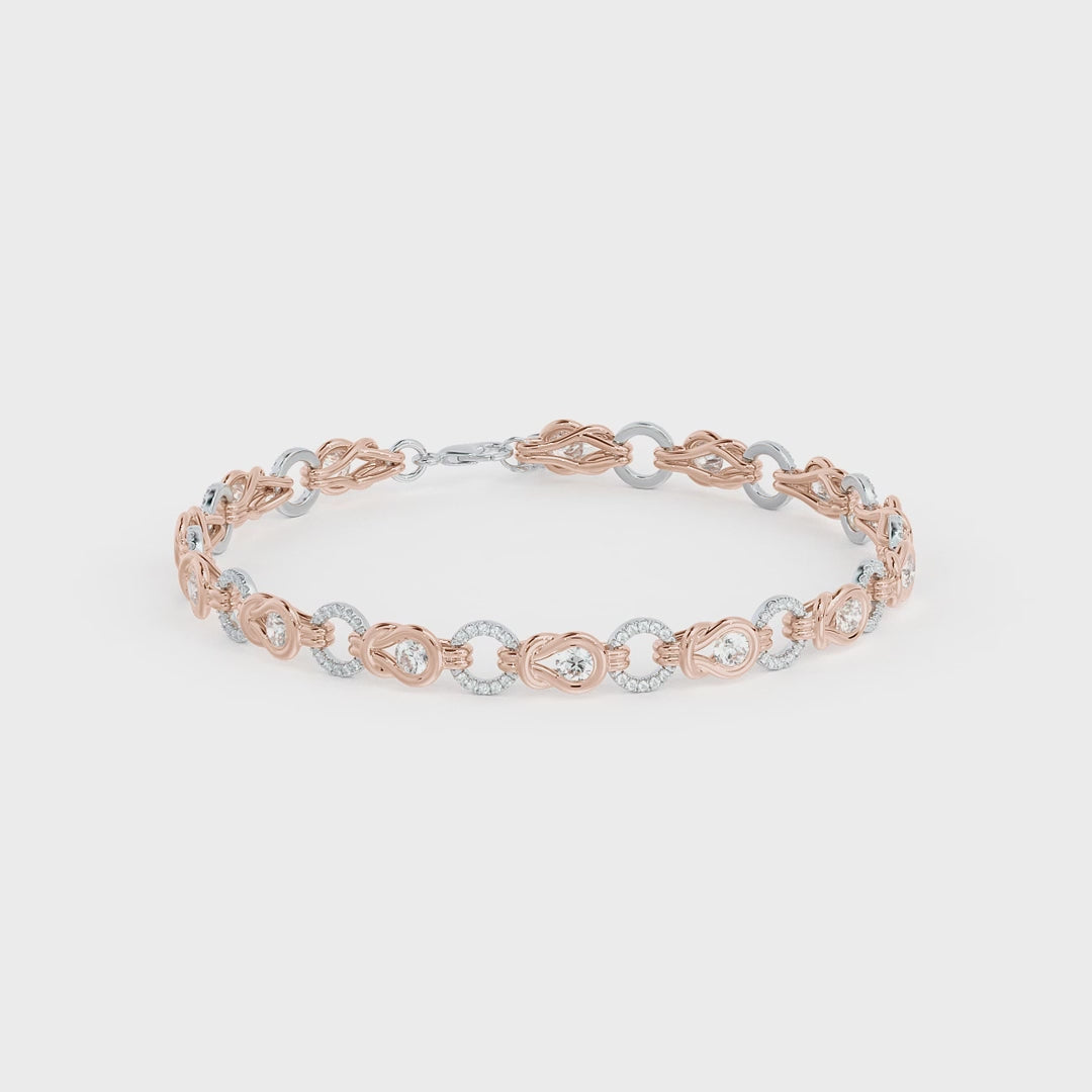 Encordia Knot Diamond Link Bracelet