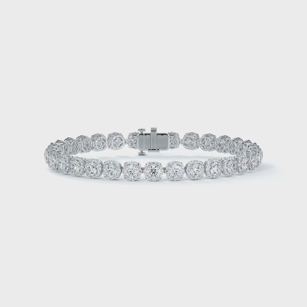 The Centre of My Universe Floral Halo Tennis Bracelet