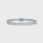 The Centre of My Universe Floral Halo Tennis Bracelet